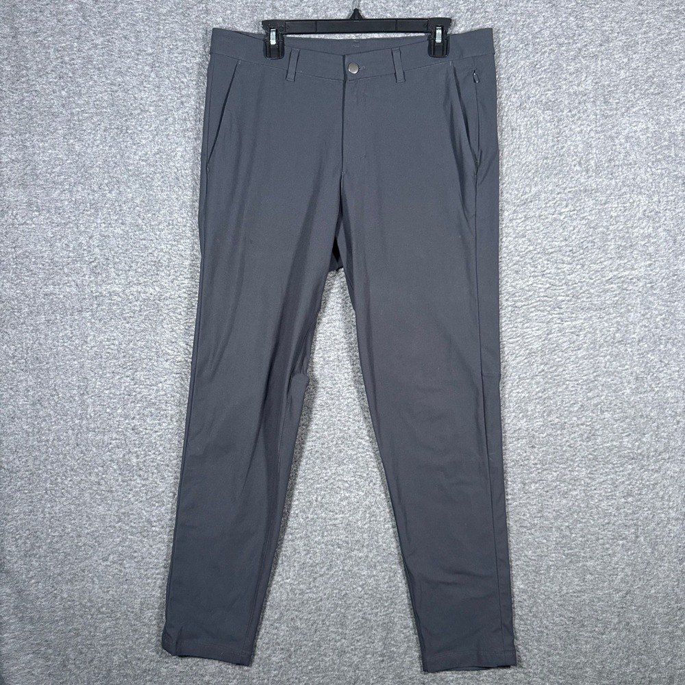 Lululemon Commission Slim Pant Mens 34x31 Grey Warpstreme Stretch Chino Trousers